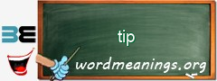 WordMeaning blackboard for tip